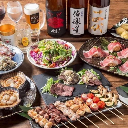 炙り料理から浜焼き・燻製料理・低温調理まで盛沢山のコース料理♪