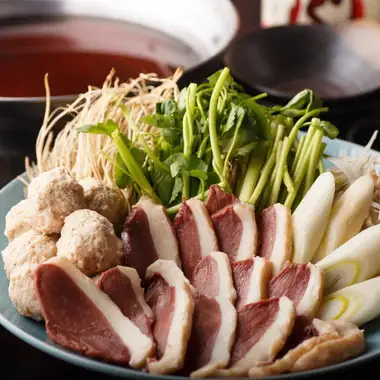 ☆仙台特產☆【名取出品鴨肉丸世利火鍋套餐】7道菜，120分鐘暢飲，5,500日圓（含稅）