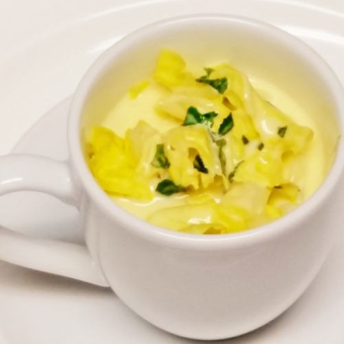 Spring cabbage potage soup