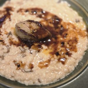 포아그라를 태운 포르치니 리조또