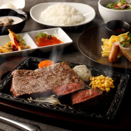 【黒毛和牛ステーキコース】最高品質の黒毛和牛を厚切り牛たんと共に!!【2時間制/料理のみ】