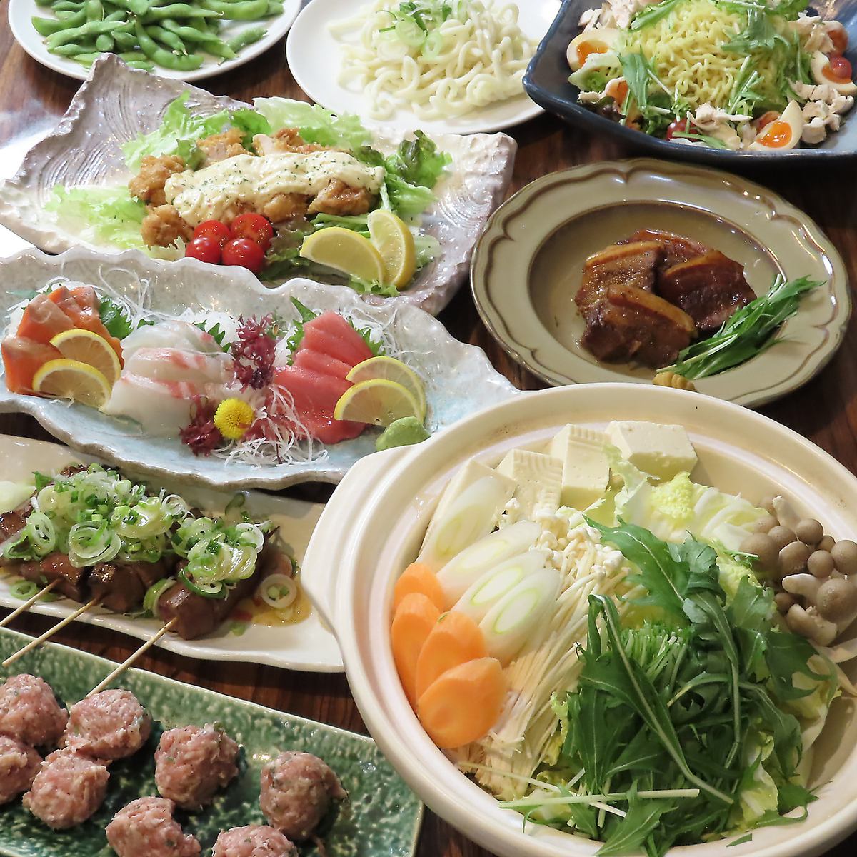 고기와 야채도 맛있는 구이 꼬치가 종류 풍부! 마음껏 즐겨주세요