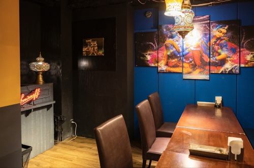 Private room 2 can accommodate up to 8-10 people.Go straight inside the store and it's at the very back on the right.When it is crowded, it may become a semi-private room.