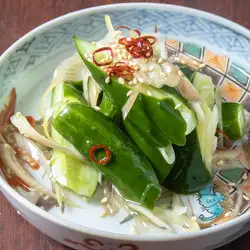 略微醃製的黃瓜和日本薑