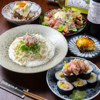 各種ご宴会や女子会★絶品スペアリブや瀬戸内レモン冷製クリームパスタ等全9品4500円※料理のみ