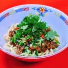 中華風汁なし肉みそ麺（パクチー）温・冷