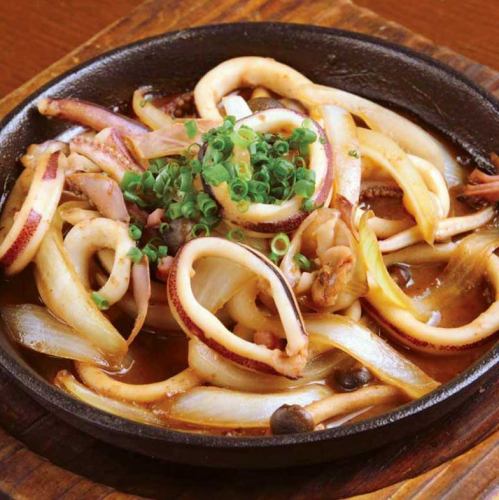 Squid goro teppanyaki