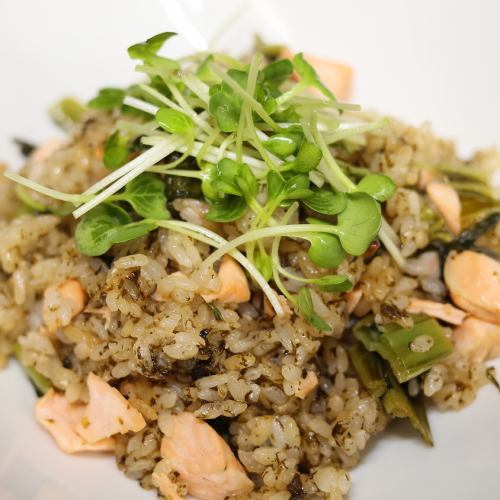 Salmon, Hiroshima greens, and Suma nori butter rice