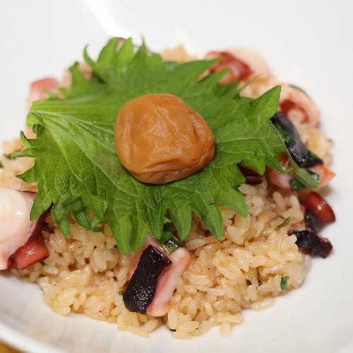 Akashi Octopus and Shiso Leaf Butter Rice ~Plum Flavor~