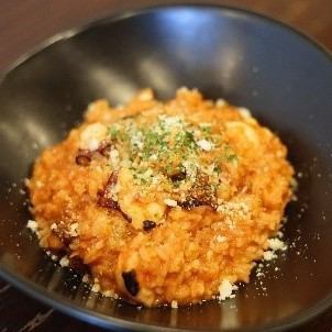 Akashi Octopus Risotto with Tomato Sauce