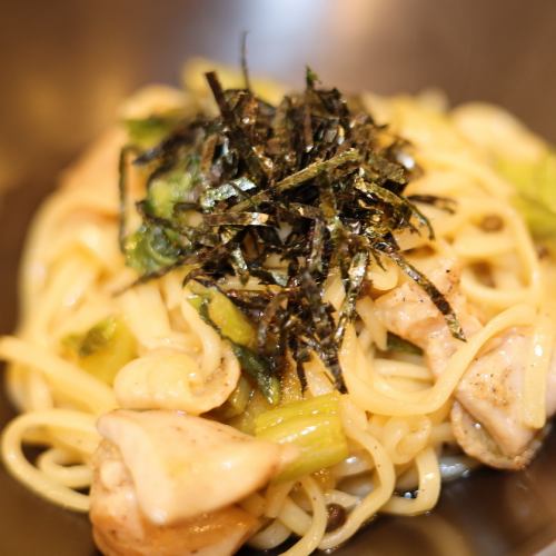 Tajima chicken and Hiroshima greens with Japanese pepper flavor