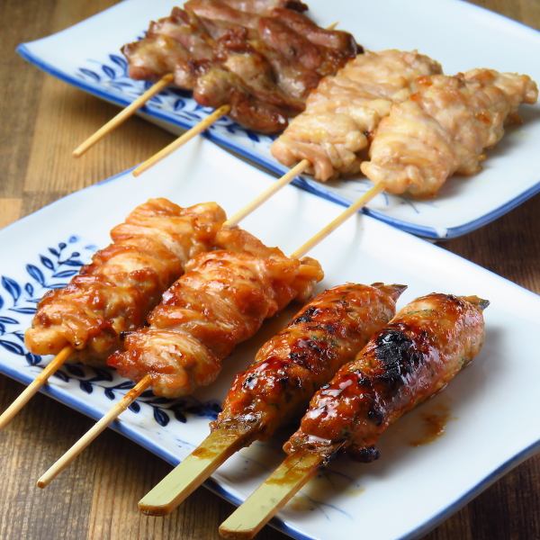 【こだわりの焼き鳥】水郷赤鶏と錦爽鶏の贅沢なコラボ！ジューシーさとまろやかなこくが絶品♪