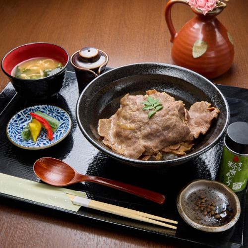 竹中肉店特製 黒毛和牛 牛丼定食 並盛り/大盛り