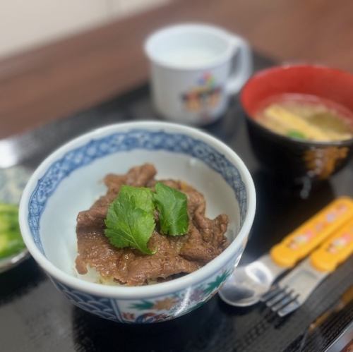竹中肉店特製 黒毛和牛牛丼お子様定食