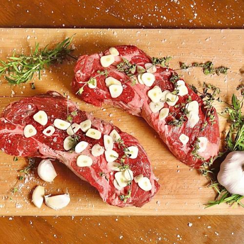 ◆ Garlic steak (beef shoulder loin)