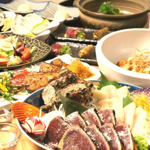 【烤海鳗和咸鲣鱼套餐】◆10道菜品5,500日元（不含饮料）◆