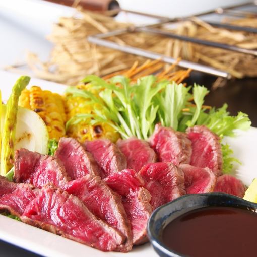 【季節限定★カツオ塩タタキと超希少土佐赤牛コース】◆全10品6000円(飲物別)◆