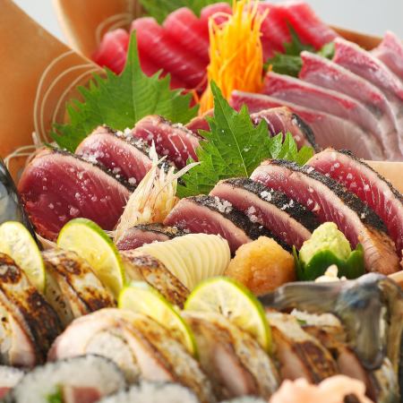 [Tosa Sawachi Course] Large plate sashimi, salt tataki, etc. ◆8,800 yen (drink not included)◆