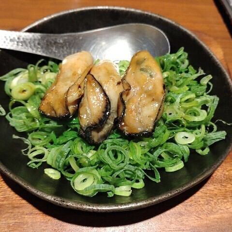 広島かきのねぎポン酢かけ