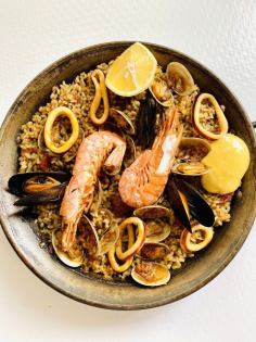 명물, 해산물 빠에야 L 사이즈 (4 명 ~ 5 명용)