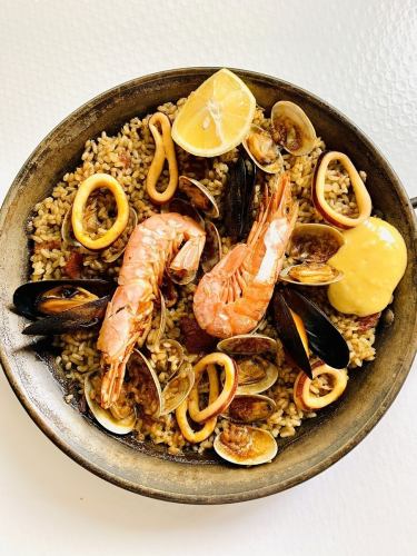 명물, 해산물 빠에야 L 사이즈 (4 명 ~ 5 명용)