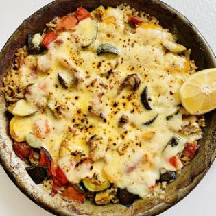 이베리코 돼지고기의 볶은 치즈 빠에야 L 사이즈 (4 명 ~ 5 명용)