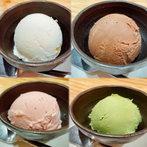 Ice cream [vanilla, chocolate, strawberry, matcha]