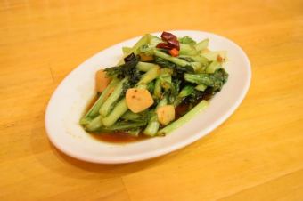Stir-fried Green Vegetables with Spicy Garlic