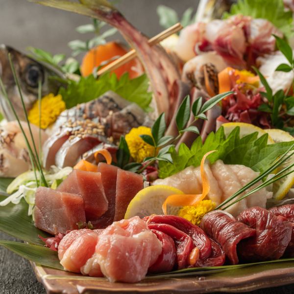 3 minutes from Nagano Station ◆ Private rooms for all seats ◆ Nagano's specialty Izakaya with delicious creative Japanese food that makes use of ingredients such as horse sashimi, meat sushi, and seafood ♪