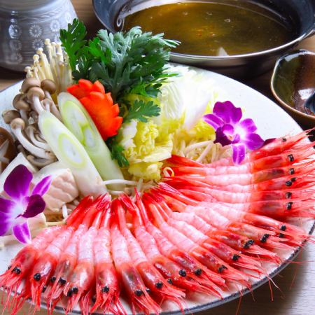 [Niigata gourmet course] Enjoy Niigata gourmet such as Nanban shrimp shabu-shabu ☆ 2 hours all-you-can-drink, 9 dishes, 4200 yen