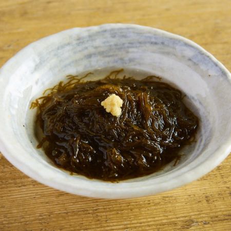 Vinegared mozuku seaweed from Sado