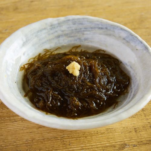 Vinegared mozuku seaweed from Sado