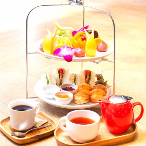 アフタヌーンティーセット　選べるデザート付き　2ドリンク　3時間制　3500円　