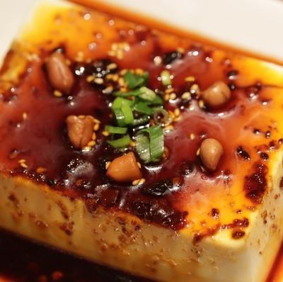 冷やしピリ辛豆腐