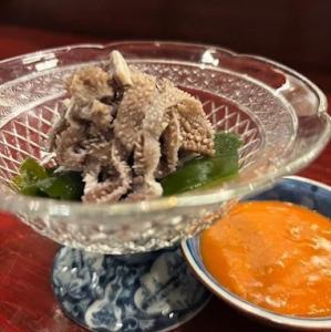 和牛センマイ 総長酢味噌
