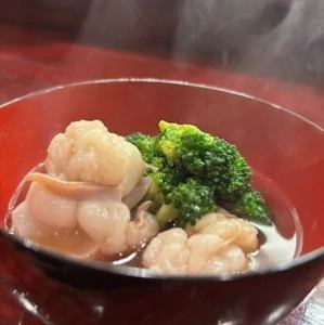 和牛ホルモン黒酢ブロッコリー
