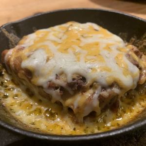 Mori no Jukuoh Miso Lasagna on a Hot Iron Plate