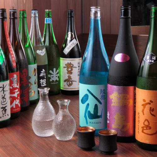 【種類豊富】肴と一緒に日本酒も