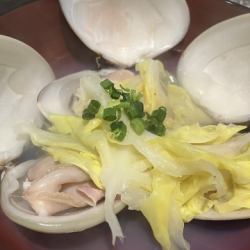 蛤とキャベツの酒蒸し