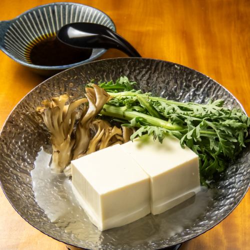 自家製ポン酢の湯豆腐