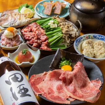 【忘新年会に◎】焼きしゃぶコース全9品6,000円(税込)