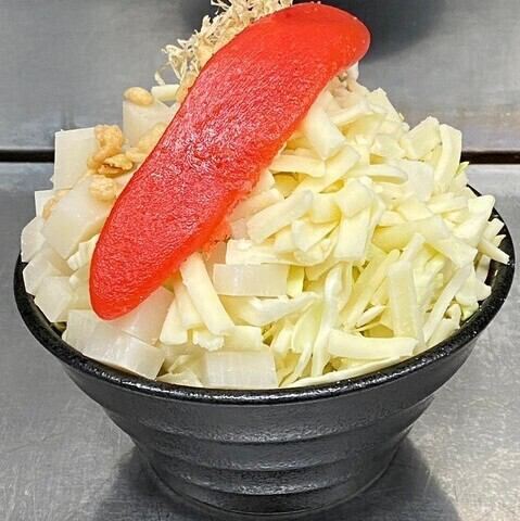 明太まるごと1本とチーズもんじゃ