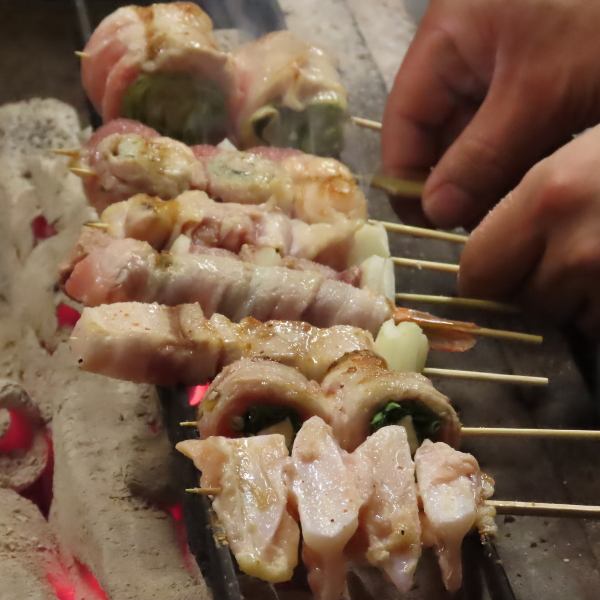 炭火で焼くから美味しい!自慢の串焼き★