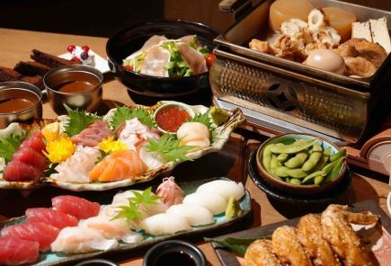 【Perfect for all kinds of parties!】"Specialty Oden & Seafood Double Course" + 120 minutes of all-you-can-drink for just 5,000 yen