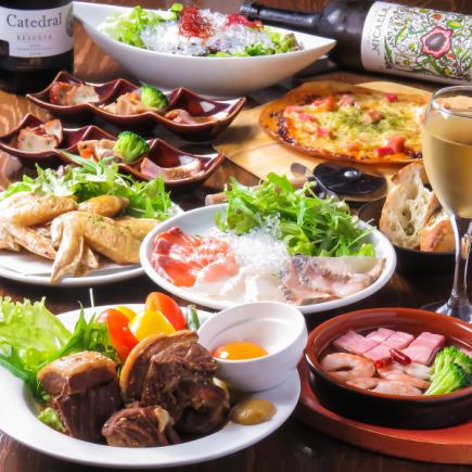 {March and April here} 120 minutes of all-you-can-drink included! Ajiru Kakuni course ★ 7 dishes total 3980 yen