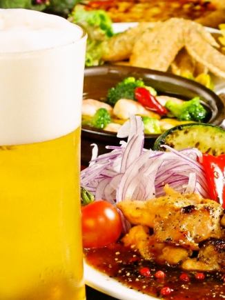 《5月6月はコチラ》鶏のBBQ仕立てコース【あじるコース】120分飲放★全8品