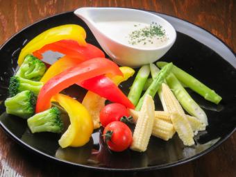 Seasonal vegetables Bagna cauda