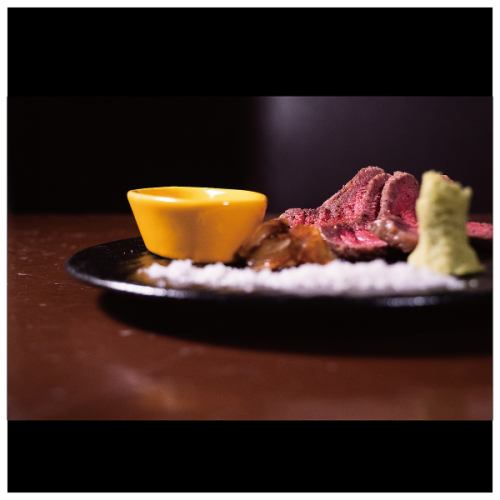 Our restaurant is proud of its meat, and it's best known for its black-haired Wagyu beef steak.
