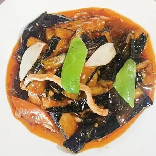 ナスと挽肉の魚香風味炒め