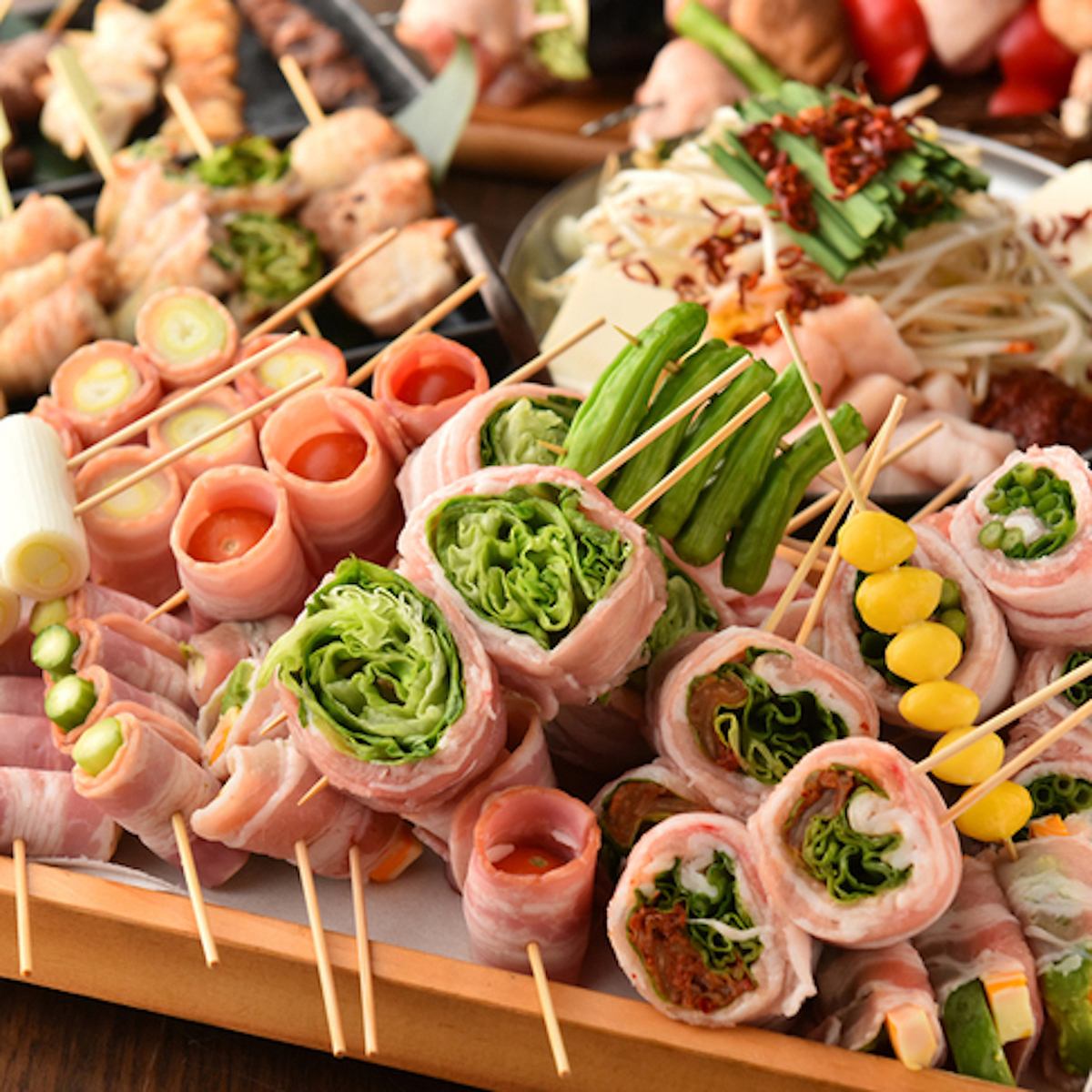 We are proud of our vegetable rolls and yakitori! All seats are completely private izakaya◎